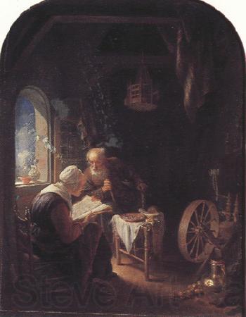 Gerrit Dou Tobit and Anna (mk33) Norge oil painting art